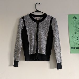 Black and grey knit jacket / cardigan